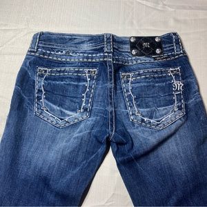 Miss Me Bootcut Jeans 26 Rhinestone Fade Medium Wash Length 30 Rare